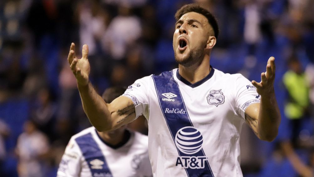 Lucas Cavallini, durante un partido del Puebla