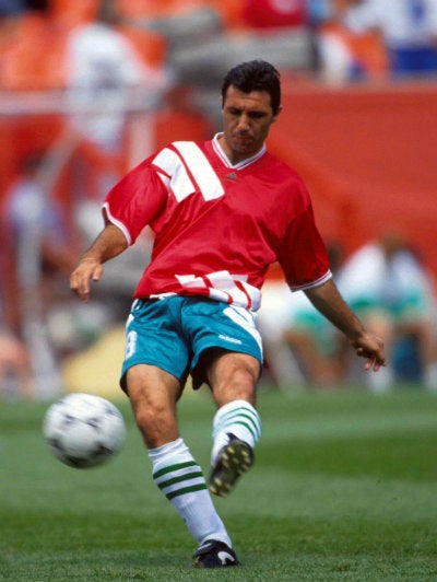 Hristo Stoichkov con Bulgaria en el Mundial de 1994