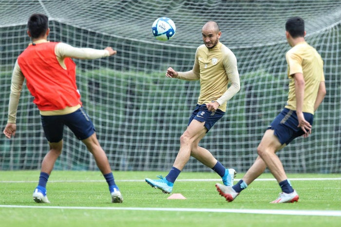 Carlos González, en un entrenamiento