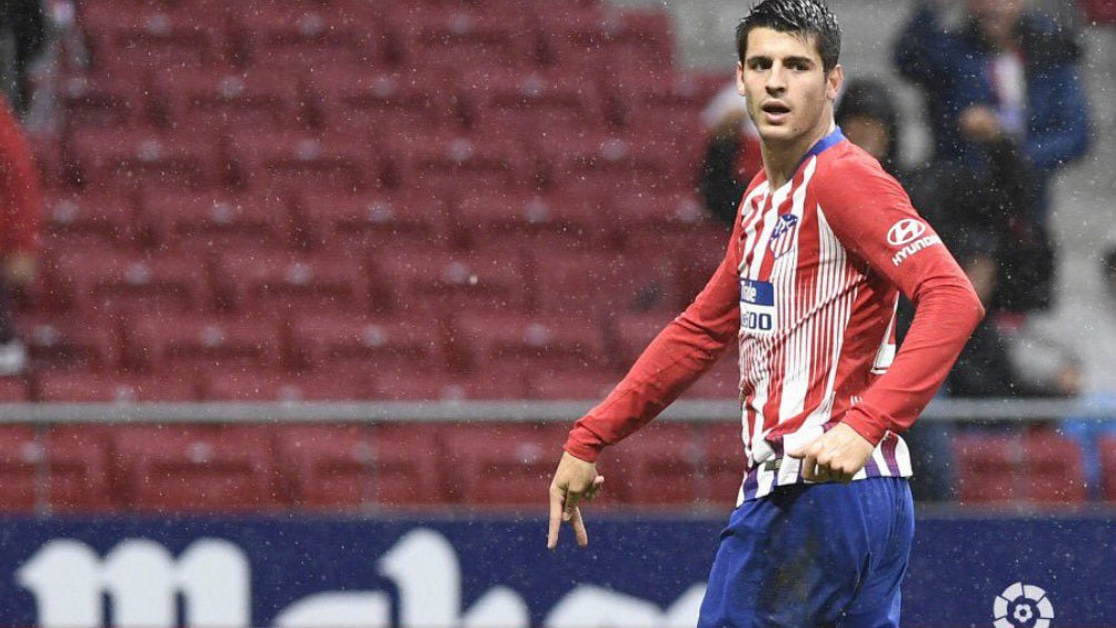 Álvaro Morata en un juego con el Atleti