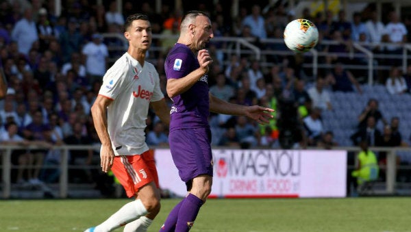 Franck Ribery en acción con la Fiorentina