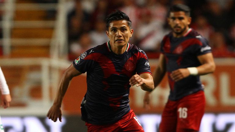 Dieter Villalpando, durante el duelo contra Necaxa 