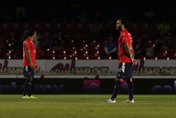 Los jugadores de Veracruz durante el partido de Tigres