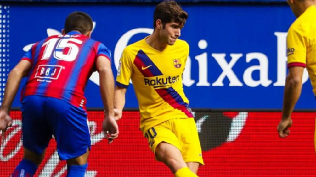 Sergi Roberto minutos antes de su lesión 