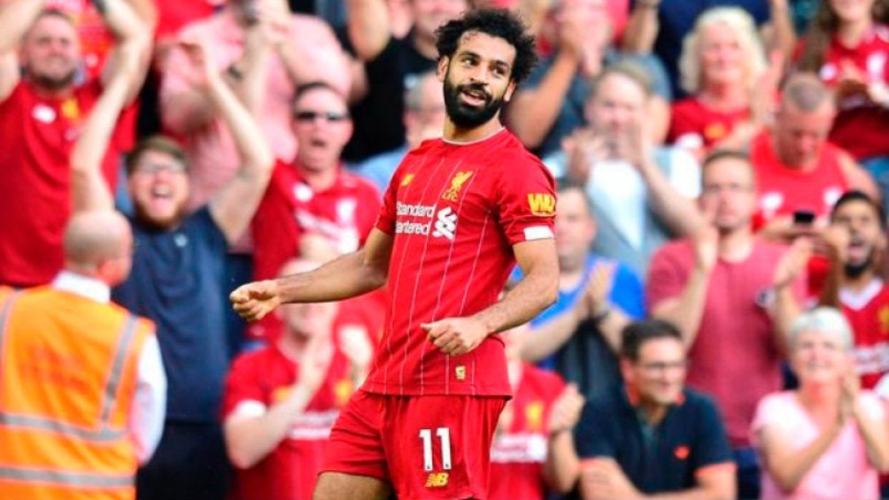 Mohamed Salah durante un juego del Liverpool