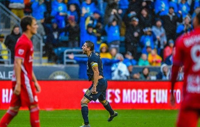 Festejo en el New York Red Bulls vs Philadelphia Union