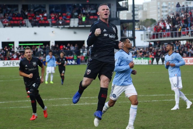 Wayne Rooney celebra un gol con el DC United