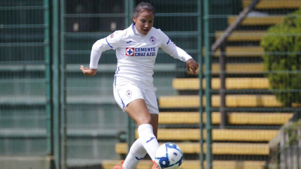 Jiménez, en un partido de Cruz Azul