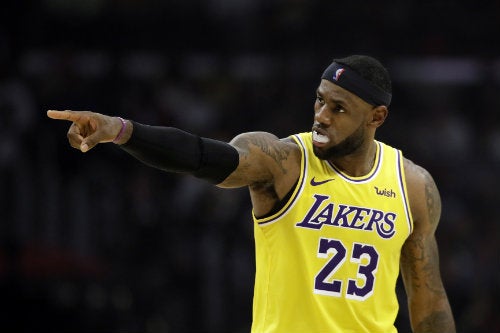 LeBron James durante el partido