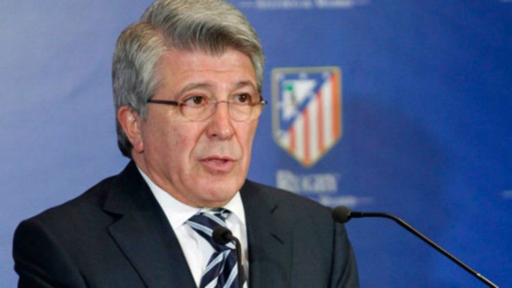 El presidente del Atlético de Madrid, Enrique Cerezo