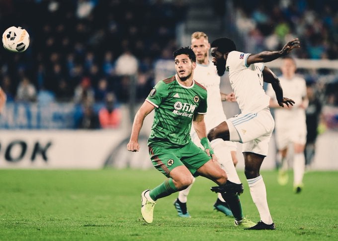 Jiménez, durante el partido de Europa League