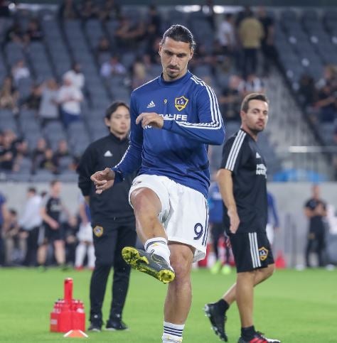 Zlatan previo a un juego con LA Galaxy