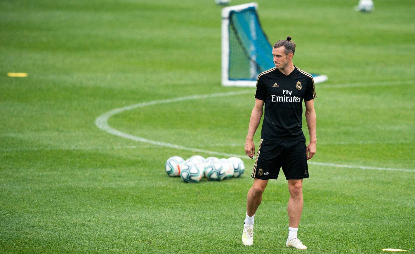 Bale en un entrenamiento con el Real Madrid