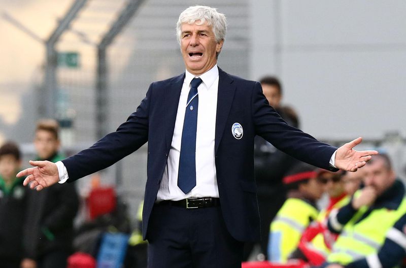 Gian Piero Gasperini durante un juego del Atalanta