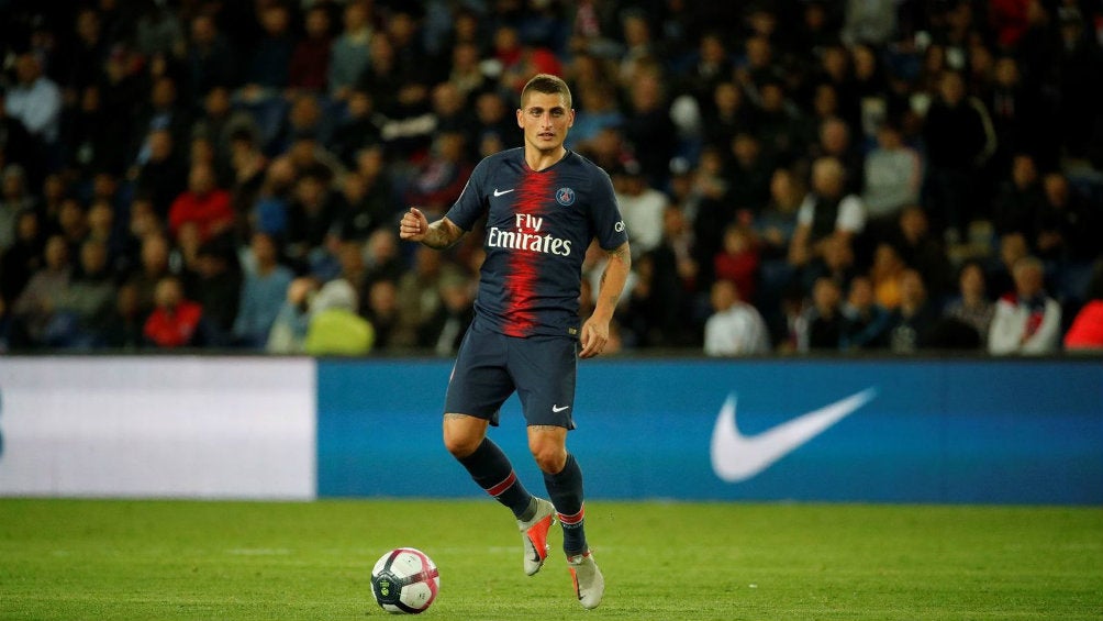 Marco Verratti jugando con PSG