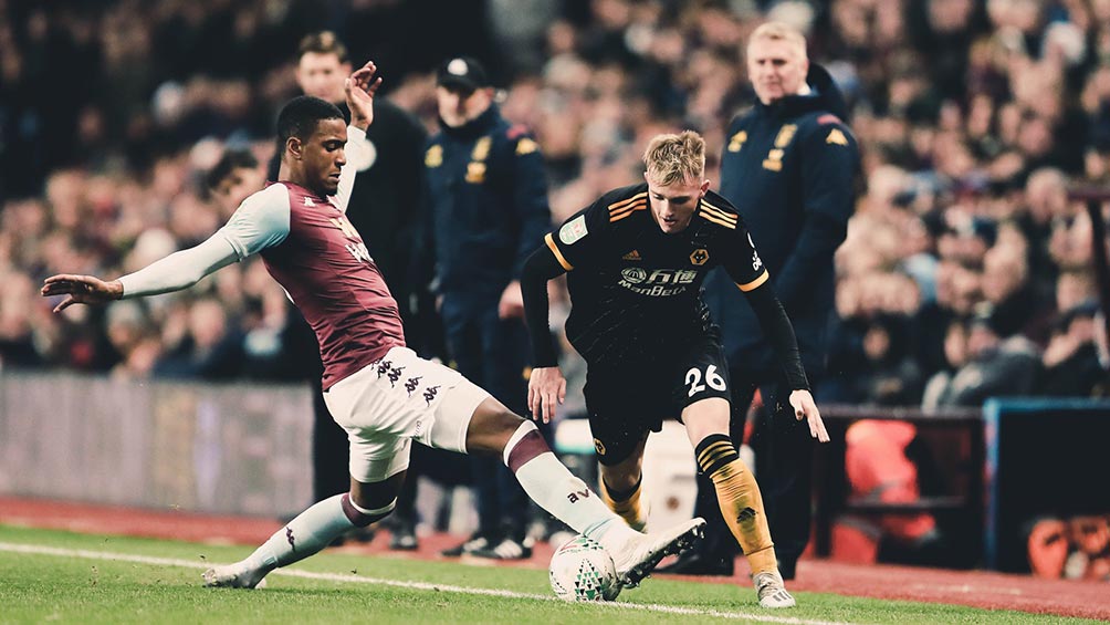 Perry, durante el partido ante Aston Villa