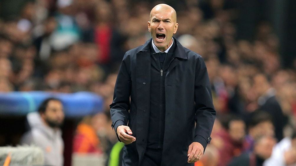 Zidane lanza un grito en un juego del Real Madrid