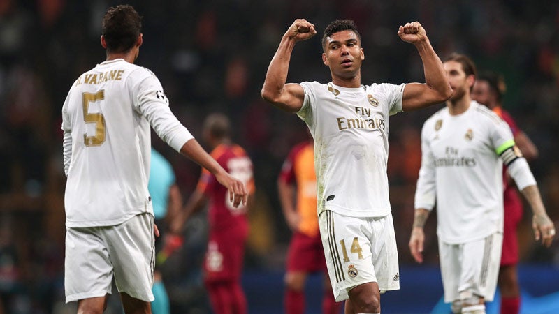 Casemiro, en un partido de Champions con el Real Madrid 