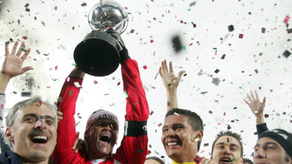 Pachuca celebrando la obtención de la Copa Sudamericana