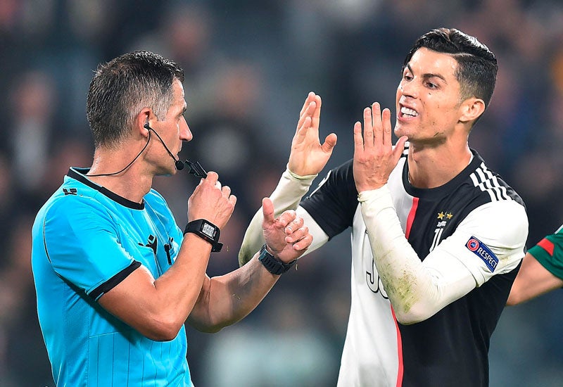 CR7 lamenta una decisión arbitral en la Serie A