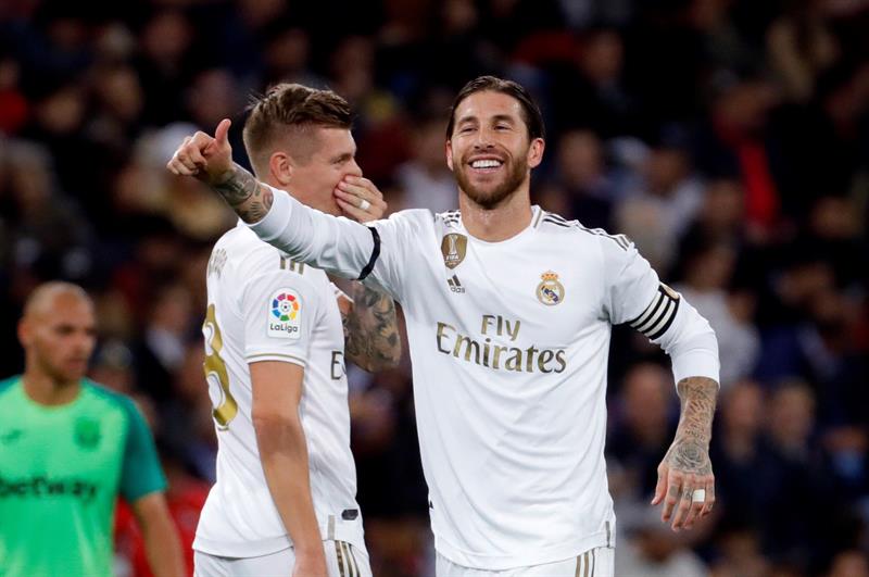 Sergio Ramos celebrando un gol