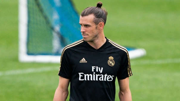 Gareth Bale, durante un entrenamiento del Real Madrid