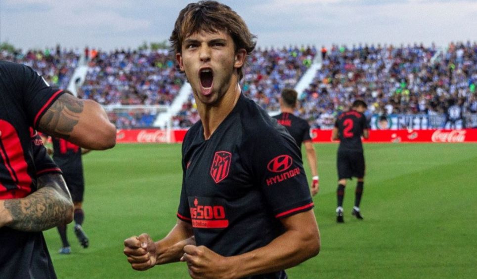 Joao Félix, celebra un gol con el Atlético 