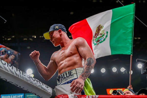 El Canelo Álvarez después de su victoria