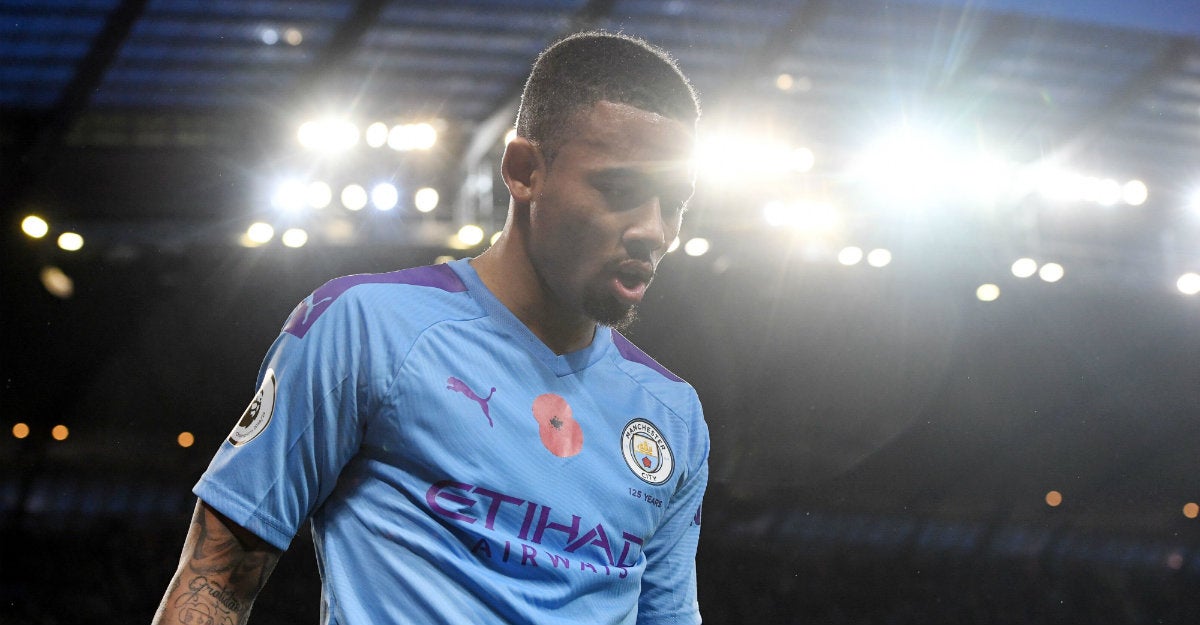 Gabriel Jesus en un partido del Manchester City