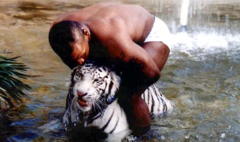 Tyson, con su tigre