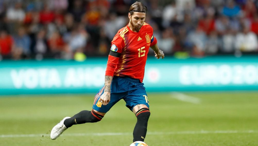 Sergio Ramos, en un partido de España