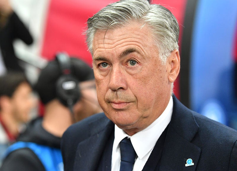 Carlo Ancelotti, durante un partido del Napoli