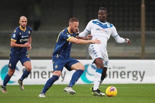 Mario Balotelli durante el partido ante el Verona