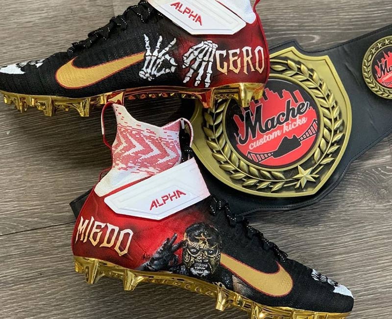 Zapatos que usó Kittle ante Arizona en la Semana 9 de la NFL