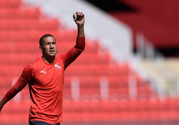 Cecilio Domínguez durante un entrenamiento del Avellaneda