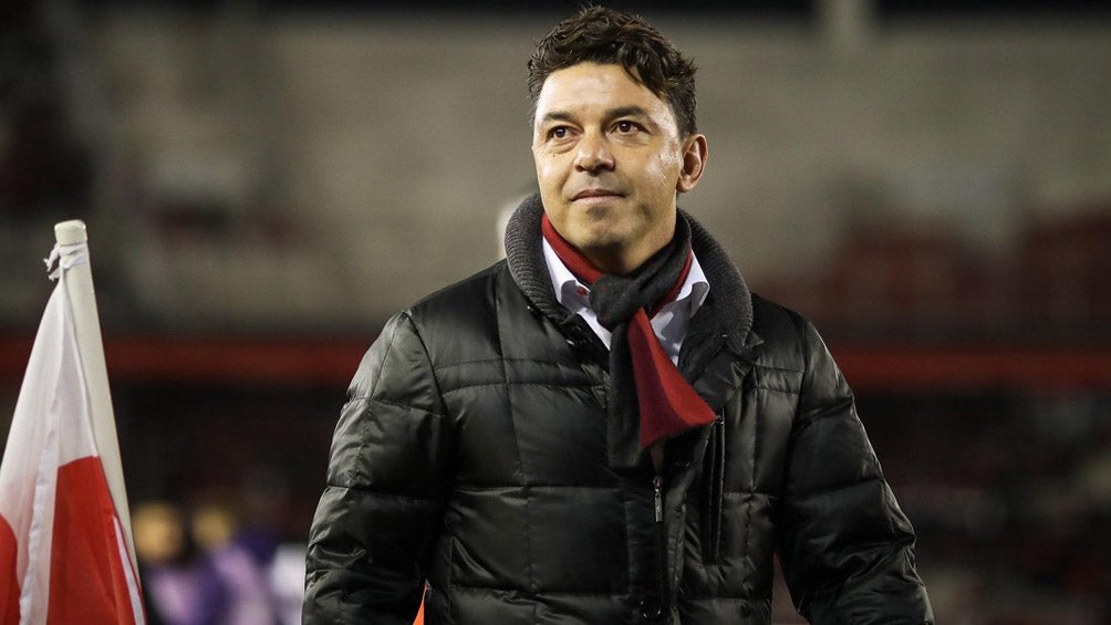 Marcelo Gallardo, en un duelo de River Plate 