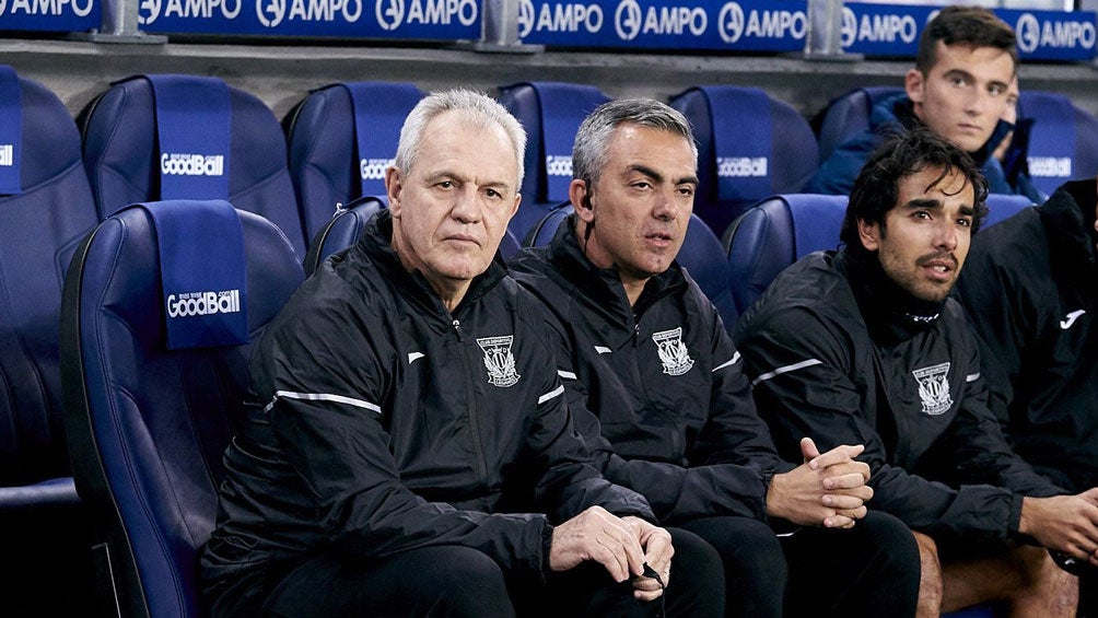 Javier Aguirre durante el duelo del Leganés 