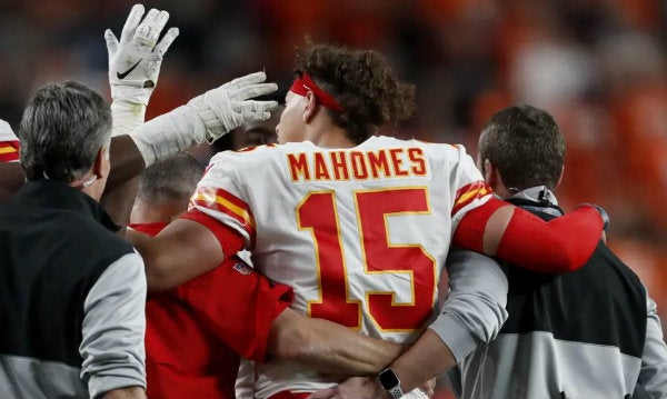 Patrick Mahomes el partido de su lesión