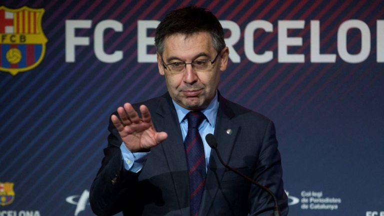 Josep María Bartomeu, durante un conferencia de prensa