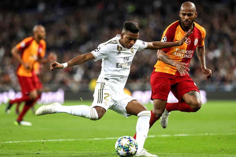 Rodrygo, en un partido con el Real Madrid