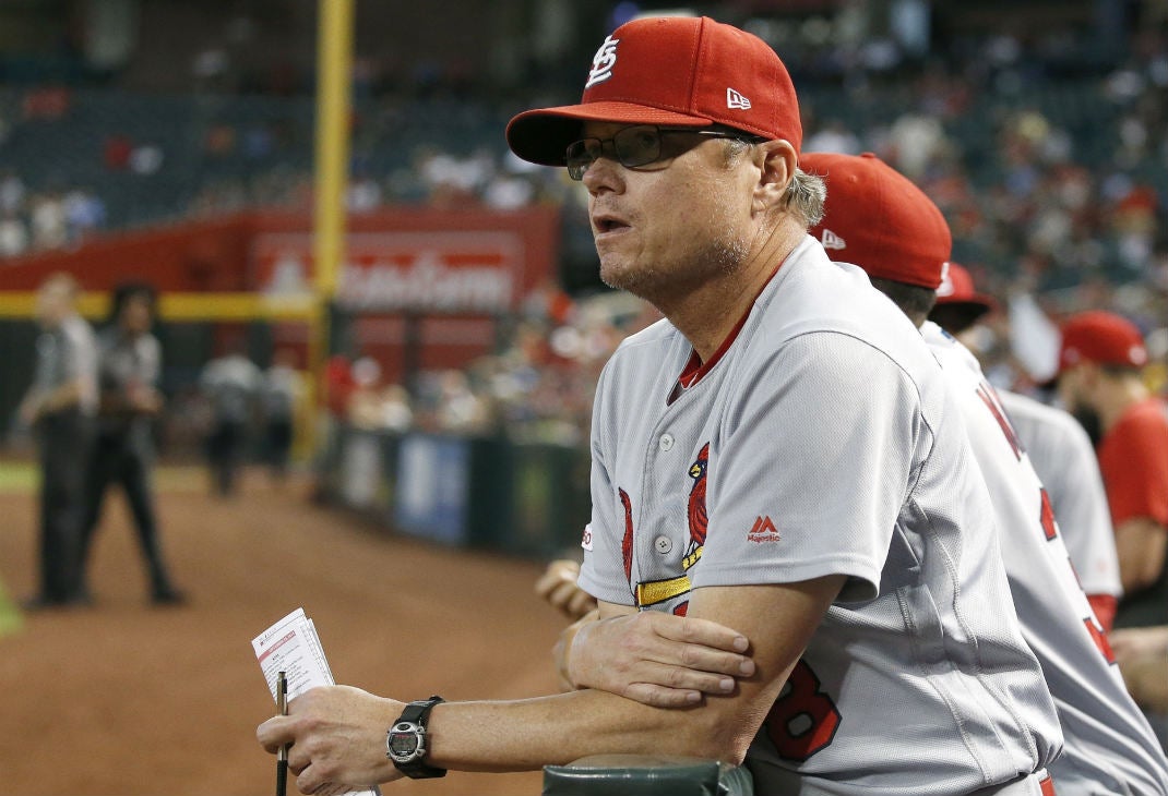 El manager de los Cardenales de San Luis, Mike Shildt, en un partido contra Diamondbacks de Arizona