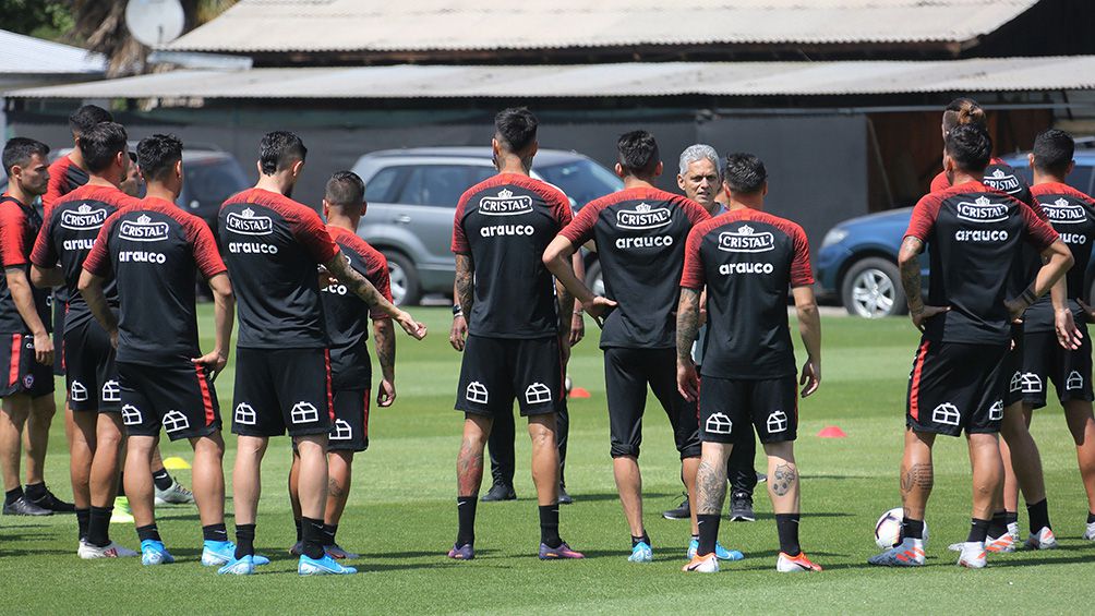 Seleccionados de Chile durante una práctica