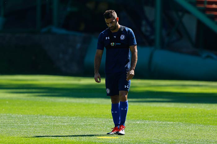 Martin Cauteruccio, durante el entrenamiento