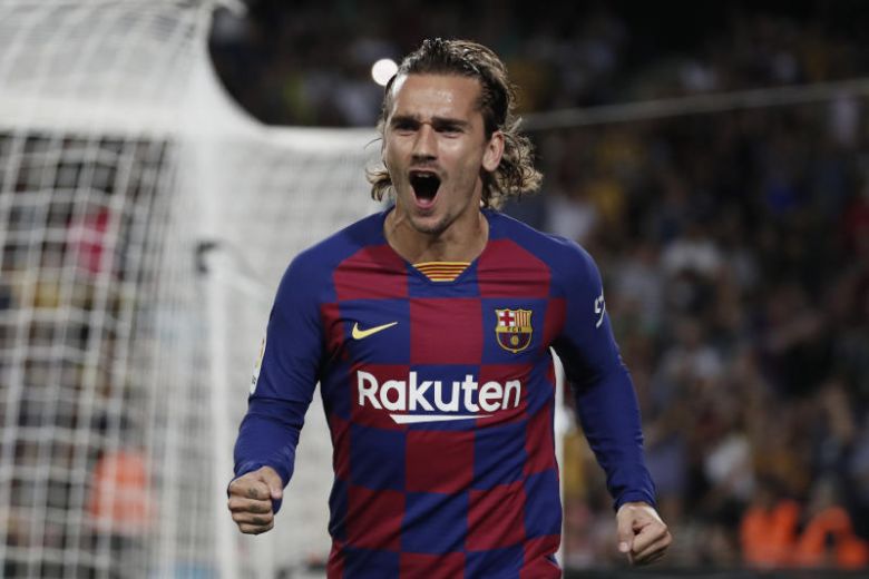 Griezmann celebra un gol con el Barcelona