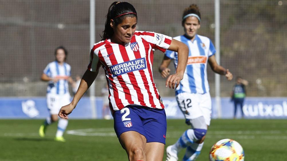 Kenti Robles, en un partido del Atlético