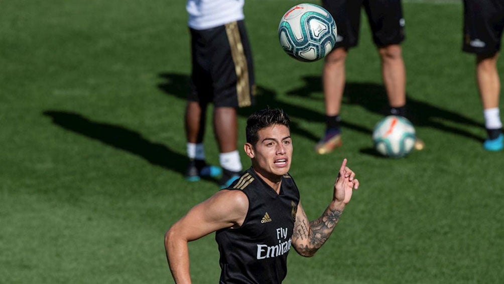 James Rodríguez entrenando con Real Madrid