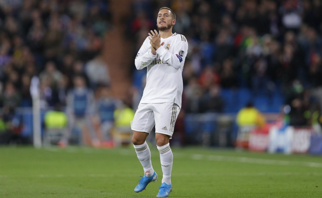 Eden Hazard en un partido con el Real Madrid