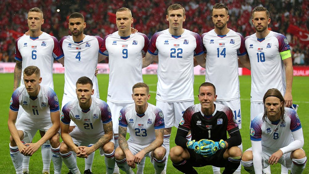 Once de Islandia en el juego frente a Turquía