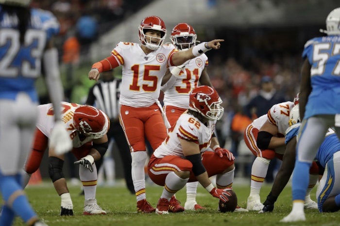 Mahomes, durante el partido ante Chargers