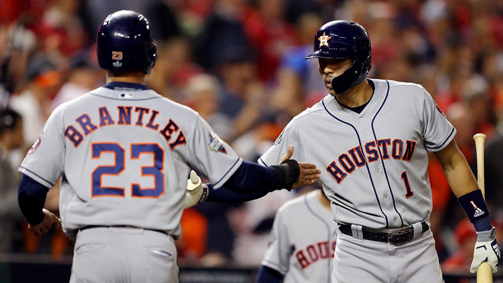 Jugadores de los Astros en un partido de MLB 